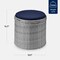 Best Choice Products Round Wicker Ottoman, Multipurpose Furniture w/ Removable Cushion, Steel Frame